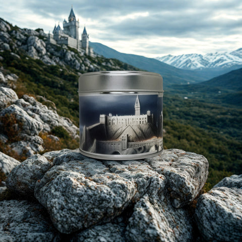 The White Citadel Soy Wax Candle | Fig, Musk and Green Leaf Scent | Fantasy Inspired Wooden Wick Candle