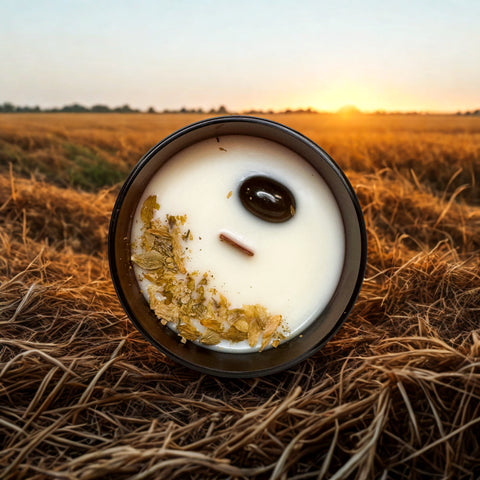 Lughnasadh Candle | Sabbat Soy Wax Candle | Lindenwood, Vanilla & Honey | Harvest Lammas Festival | Wheel of the Year