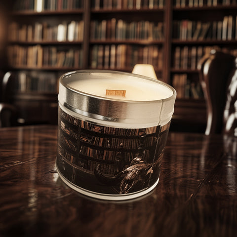 The Reading Room Candle | Signature Scent | Opulent Florals, Wood Resins & Litsea Cubeba | Wood Wick Soy Candle