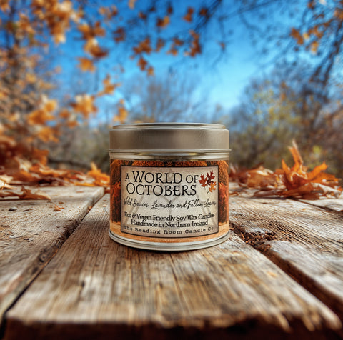 A World of Octobers Soy Wax Candle Ltd Edition- Wild Berries, Lavender & Fallen Leaves
