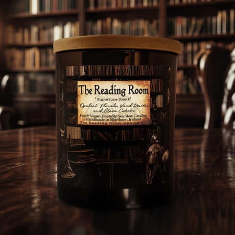 The Reading Room Candle | Signature Scent | Opulent Florals, Wood Resins & Litsea Cubeba | Wood Wick Soy Candle