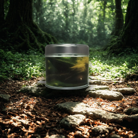 Forest of the Elves Soy Wax Candle | Golden Trees and Starlight Scent | Fantasy Woodland Inspired Vegan Wooden Wick Candle