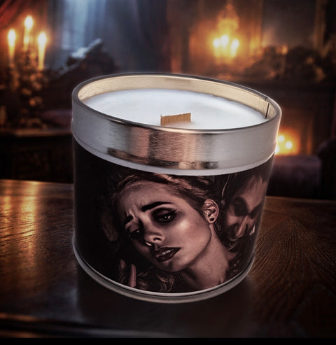 Dracula and Mina Candle | Gothic Romance Soy Wax | Black Pepper, Plum & Neroli