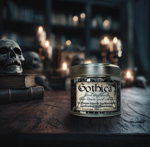 Gothica Soy Wax Candle-Patchouli, Pine Resin & Amber