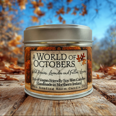 A World of Octobers Soy Wax Candle Ltd Edition- Wild Berries, Lavender & Fallen Leaves