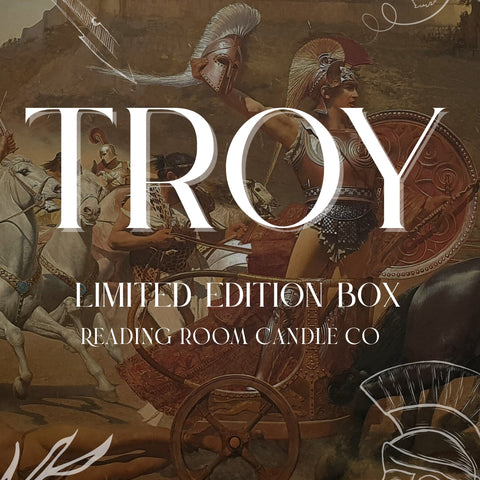 TROY Limited Edition Candle Box | Iliad-Inspired Soy Wax Set | Ancient Greek Mythology Gift | Limited Edition Scented Candles | Literary Candle Set