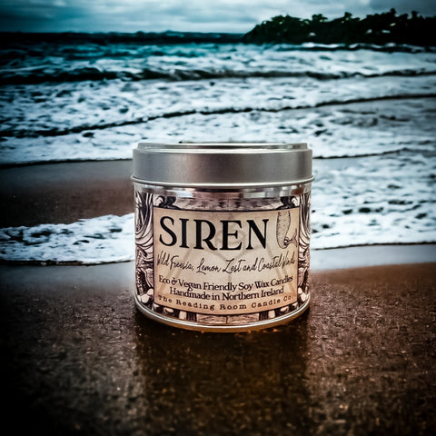 Siren Candle Tin- Wild Freesia, Lemon Zest and Coastal Winds