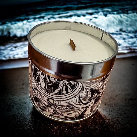 Siren Candle Tin- Wild Freesia, Lemon Zest and Coastal Winds