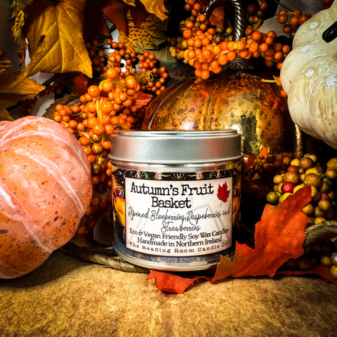 Autumn's Fruit Basket Soy Wax Candle Ltd Edition- Ripened Blueberries, Raspberries and Strawberries