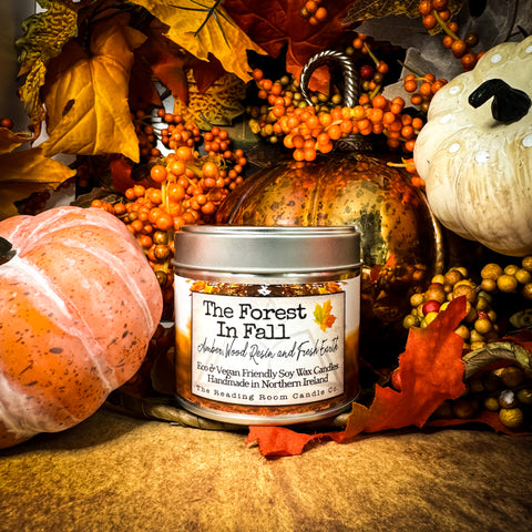 The Forest in Fall Soy Wax Candle Ltd Edition- Amber, Wood Resin and Fresh Earth