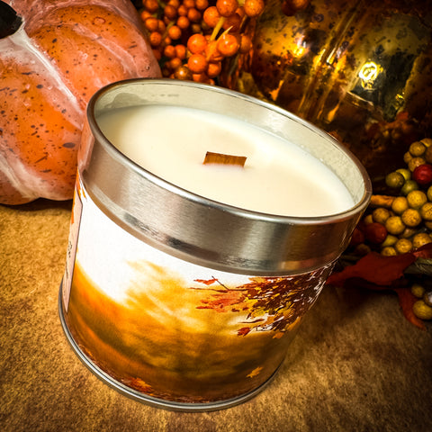 The Forest in Fall Soy Wax Candle Ltd Edition- Amber, Wood Resin and Fresh Earth