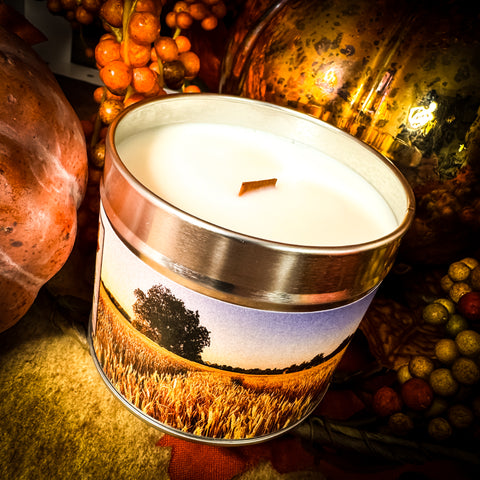 A Plentiful Harvest Soy Wax Candle Ltd Edition Candle- Rolled Oats and Succulent Honey