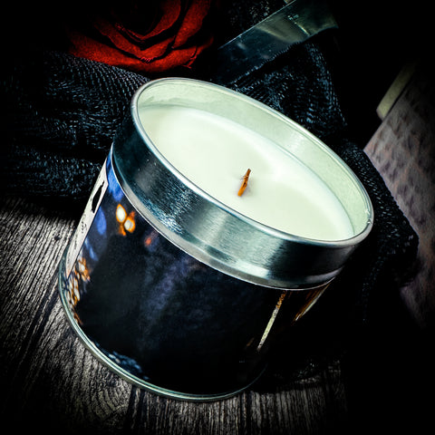 From Hell Candle- Gunpowder Tea Patchouli and Ginger Root