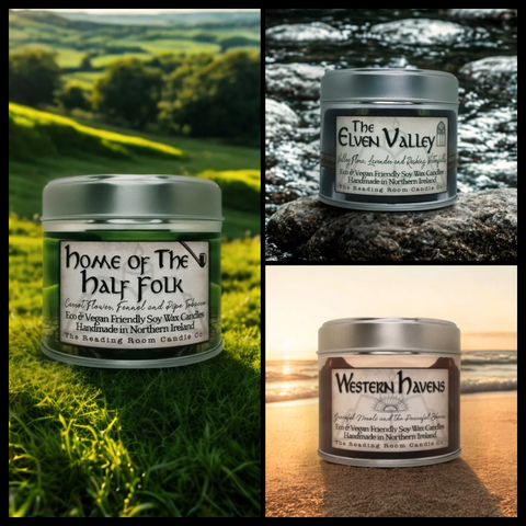 Home of the Half Folk Soy Wax Candle | Carrot Flower, Fennel and Pipe Tobacco Scent | Fantasy Inspired Vegan Candle with Wooden Wick