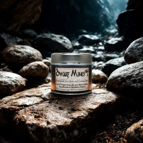 Dwarf Mines Soy Wax Candle | Earth, Cedarwood and Frankincense Resin Scent | Fantasy Inspired Candle
