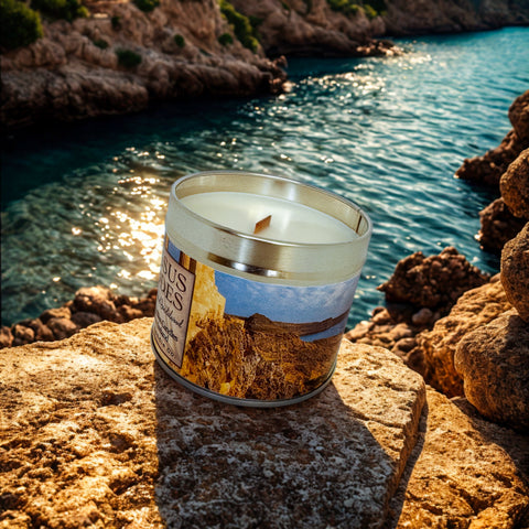 Colossus of Rhodes Soy Wax Candle Tin | Ancient Wonders | Ginger Blossom, Mandarin & Sandalwood