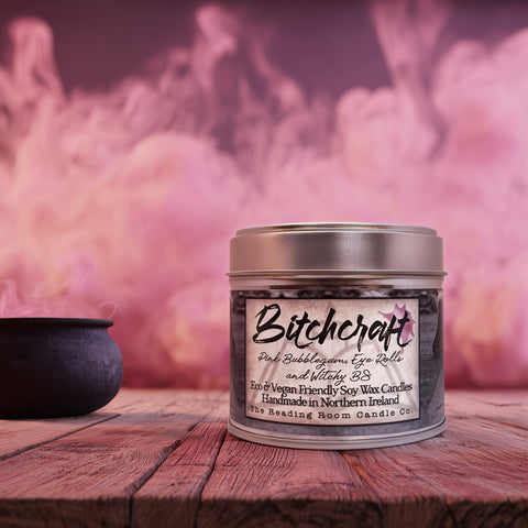 Bitchcraft Soy Wax Candle - Pink Bubblegum, Eye Rolls and Witchy BS