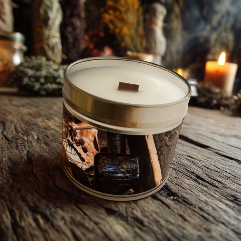 Book of Shadows Candle | Witchcraft Soy Candle | Palo Santo, Orris Root & Incense