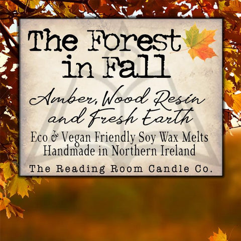 The Forest in Fall- Pure Soy Wax Melts- Ltd Edition- Amber, Wood Resin and Fresh Earth