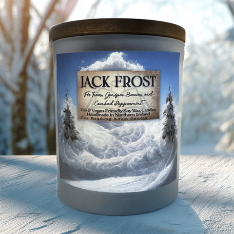 Jack Frost Candle Jar | Limited Edition Soy Wax | Fir Trees, Juniper & Crushed Peppermint