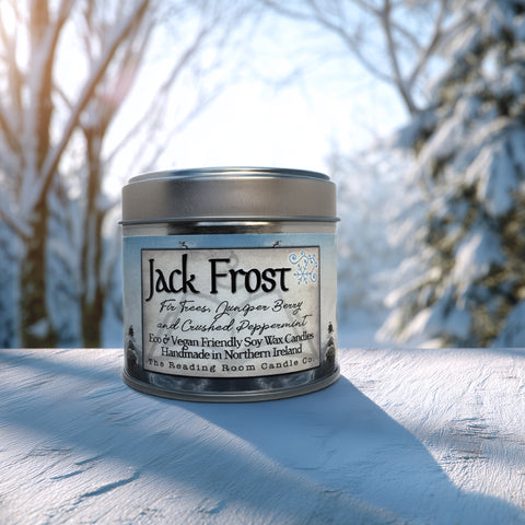 Jack Frost Candle Tin | Limited Edition Soy Wax | Fir Trees, Juniper & Crushed Peppermint