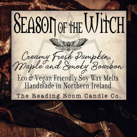 Season of The Witch-Pure Soy Wax Melts- Creamy Fresh Pumpkin, Maple and Smoky Bourbon