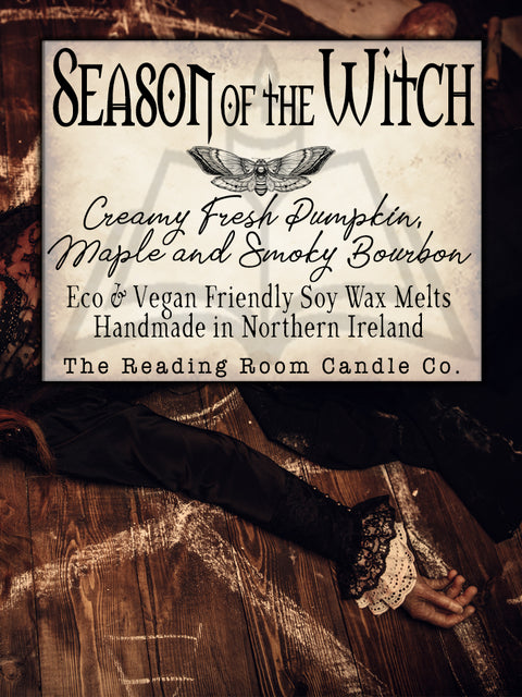 Season of The Witch-Pure Soy Wax Melts- Creamy Fresh Pumpkin, Maple and Smoky Bourbon