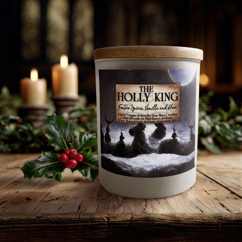 The Holly King Jar Candle | Limited Edition Soy Wax | Festive Spices, Vanilla & Plum