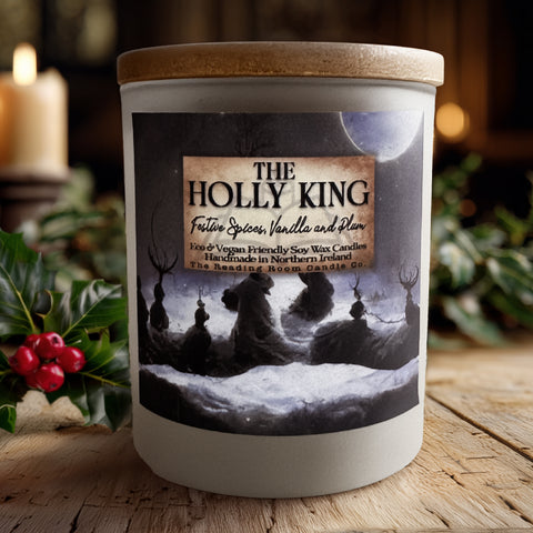 The Holly King Jar Candle | Limited Edition Soy Wax | Festive Spices, Vanilla & Plum