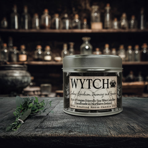 Wytch Candle Tin - Cedar, Labadnum, Rosemary and Smoke