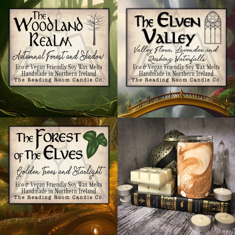 Elvish Scented - Multi-Pack of Pure Soy Wax Melts-Forest of the Elves, Elven Valley & Woodland Realm