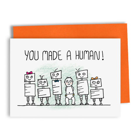 'You Made A Human'- Debmon Designs Greetings Card