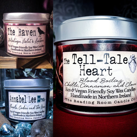 The Poe Candle Collection- Annabel Lee, The Raven, Tell Tale Heart