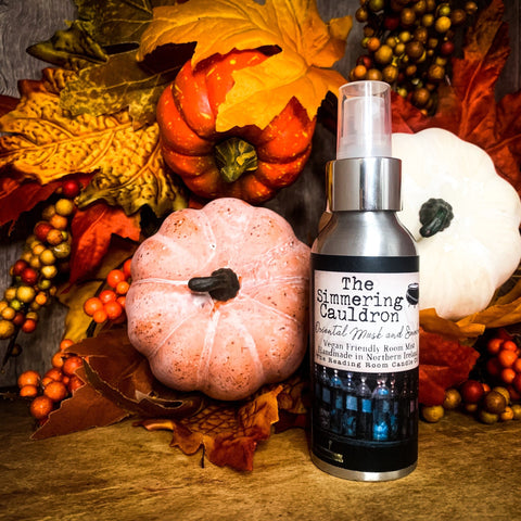 The Simmering Cauldron-Limited Edition-Autumn/Witchcraft/Halloween Inspired Vegan Friendly Room Spray-Oriental Musk and Smoke-100ml
