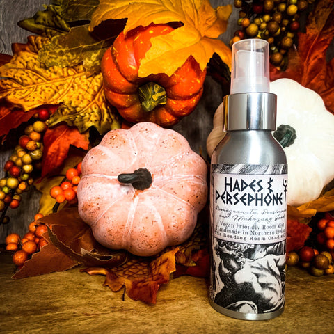 Hades and Persephone- Room Spray-Pomegranate, Persimmon and Mahogany Wood