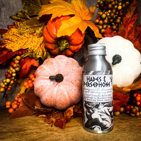 Hades and Persephone- Room Spray-Pomegranate, Persimmon and Mahogany Wood